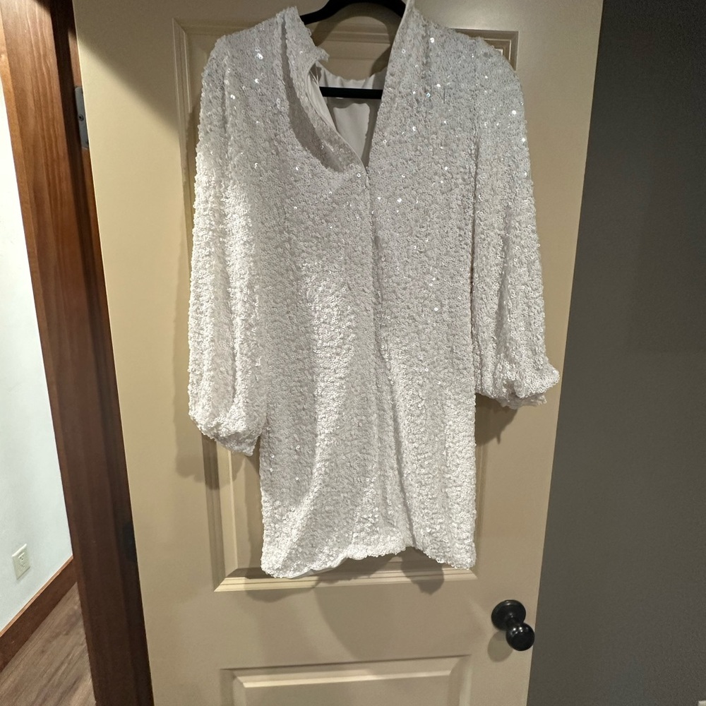 Mini Rosebud Sequin Dress